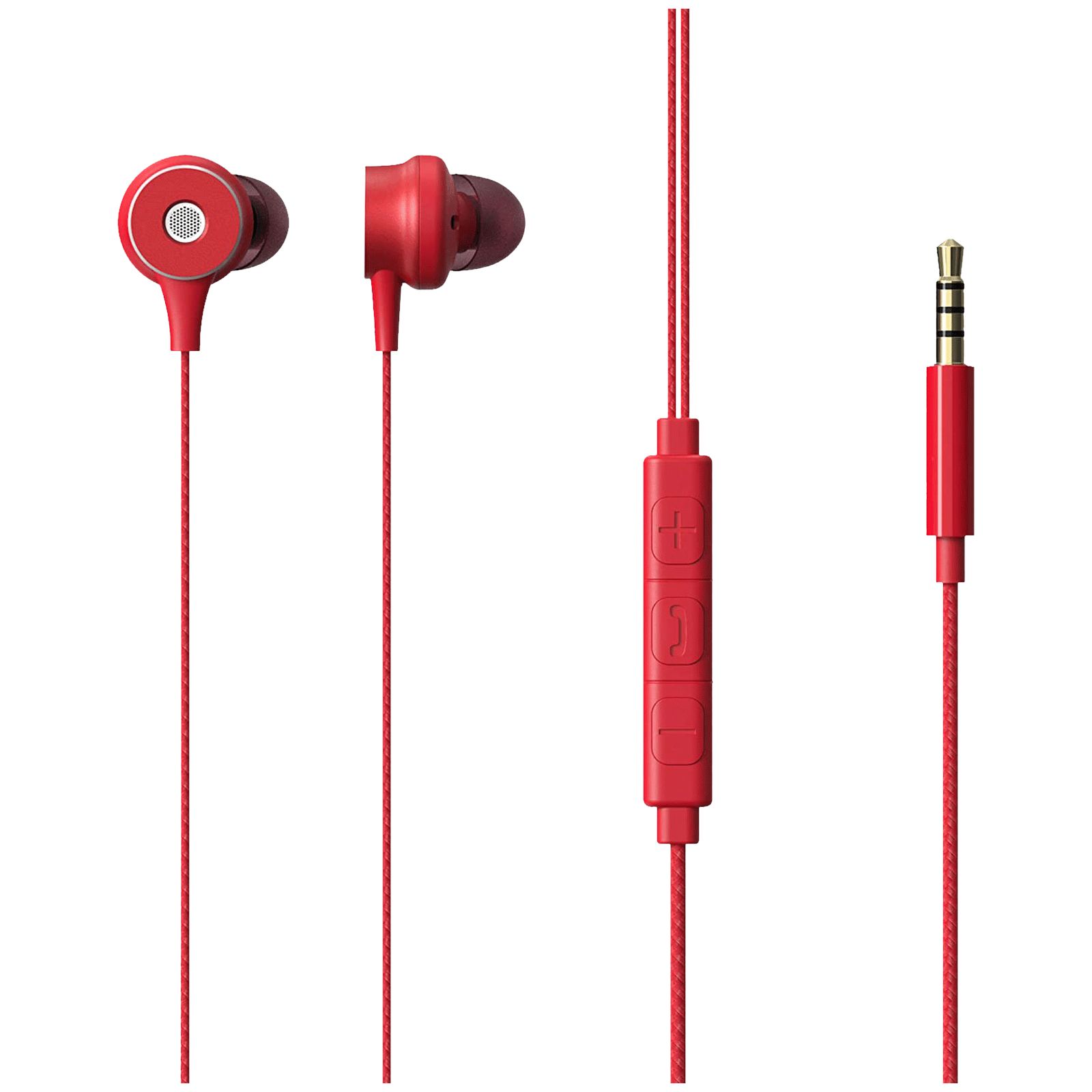 Buy Zebronics Buds 20 Wired Earphone with Mic In Ear Red Online